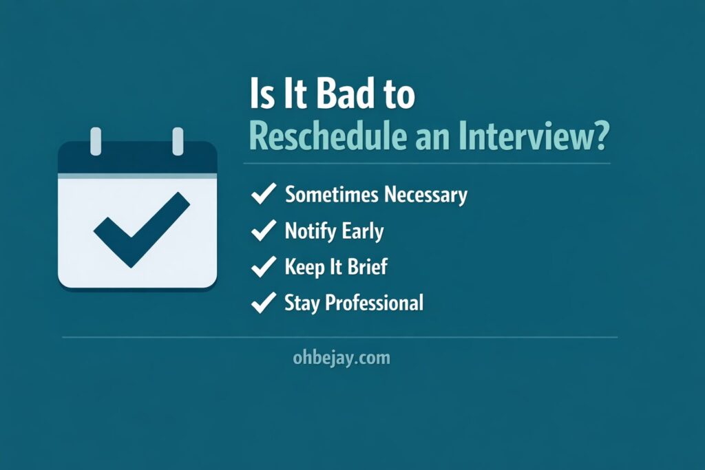 is it bad to schedule an interview infographic